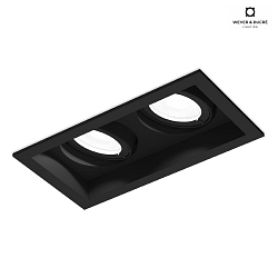 LED Einbaustrahler PLANO PETIT ADJUSTABLE 2.0, 350mA, 2x 6W 2700K, CRi >90, schwarz