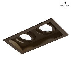recessed spotlight PLANO PETIT 2.0 2 flames, cardanic swivelling, with wire springs IP20, bronze dimmable