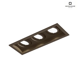 recessed spotlight PLANO PETIT 3.0 3 flames, cardanic swivelling, with wire springs IP20, bronze dimmable