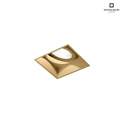 ceiling recessed luminaire STRANGE PETIT TRIMLESS 1.0 square, flush, cardanic swivelling IP20, champagner dimmable