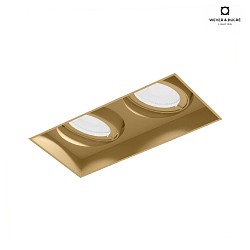 ceiling recessed luminaire STRANGE PETIT TRIMLESS 2.0 square, flush, cardanic swivelling IP20, champagner dimmable