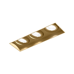 LED Deckeneinbauleuchte STRANGE PETIT TRIMLESS 3.0, 3-flammig, IP20, champagner, 22,4W, 3000K, 1610lm