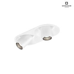 LED Recessed spot BLIEK ROUND PETIT 2.0, 2 flames, 700mA, 2700K, CRi >90, rotatable, swivelling, white