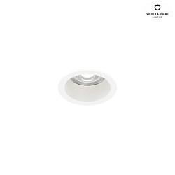 recessed spotlight DEEP BIJOU IP65 1.0 rigid, with leaf springs IP65, mat, traffic white dimmable