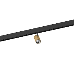 LED Schienenstrahler CENO ON STREX 1.0, 48V, 9,2W, IP20, DALI dimmbar, 3000K, 510lm, schwarz/champagner