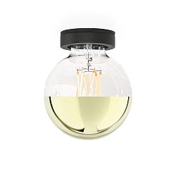 Halb-Einbauleuchte RUVI 1.0, E27, LED G95 max. 12W, schwarz, verstellbare Blattfedern