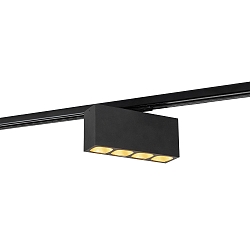 LED 1-Phasen Strahler PIRRO SPOT ON TRACK 4.0, 4-flammig, 19,3W, IP20, 2700K, 1470lm, schwarz/gold