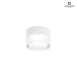 LED Wand-/Deckenleuchte MIRBI 1.0, rund, IP44, 7W 3000K, CRi >90, dimmbar, klar + opal / wei