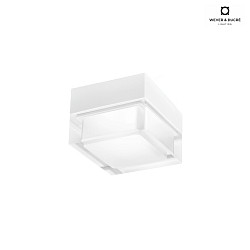LED Wand-/Deckenleuchte MIRBI 2.0, eckig, IP44, 7W 3000K, CRi >90, dimmbar, klar + opal / wei