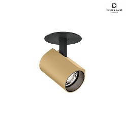 ceiling luminaire CENO 1.0 current constant, semi flush IP20, champagner, mat, deep black dimmable