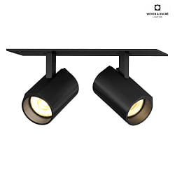 LED Einbaustrahler CENO 2.0, 2-flammig, 2700K, CRi >90, dreh/schwenkbar, dimmbar, schwarz