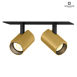 LED Einbaustrahler CENO 2.0, 2-flammig, 2700K, CRi >90, dreh/schwenkbar, dimmbar, schwarz-gold