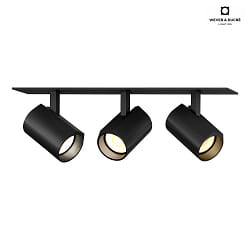 LED Einbaustrahler CENO 3.0, 3-flammig, 3000K, CRi >90, dreh/schwenkbar, dimmbar, schwarz