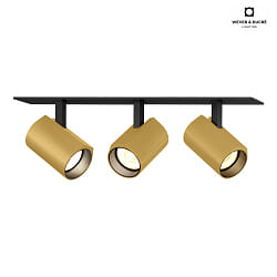 LED Einbaustrahler CENO 3.0, 3-flammig, 3000K, CRi >90, dreh/schwenkbar, dimmbar, schwarz-gold