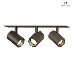 LED Einbaustrahler CENO 3.0, 3-flammig, 3000K, CRi >90, dreh/schwenkbar, dimmbar, bronze