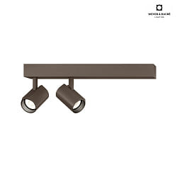 Apparecchio di superficie CENO 2.0 2-Lampadine, girevole, ruotabile IP20, bronzo dimmerabile