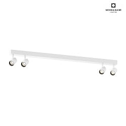 LED Spot CENO 4.0, 4 flames, 2700K, CRi >90, rotatable/swivelling, dimmable, white