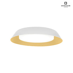 LED Wand-/Deckenleuchte TOWNA 2.0, IP44,  37.1cm, 2700K, dimmbar, wei-gold