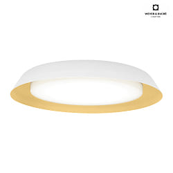 LED Wall /Ceiling luminaire TOWNA 2.0, IP44,  46.1cm, 2700K, dimmable, white gold