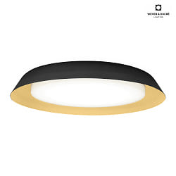 LED Wall /Ceiling luminaire TOWNA 2.0, IP44,  46.1cm, 2700K, dimmable, black gold