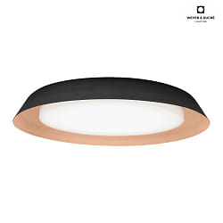 LED Wall /Ceiling luminaire TOWNA 2.0, IP44,  46.1cm, 2700K, dimmable, black copper