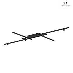 ceiling luminaire TRACE GRID 2.0 up / down, direct / indirect IP20, mat, deep black dimmable