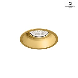 recessed spotlight DEEP 1.0 1 flame, rigid, with wire springs IP20, gold dimmable