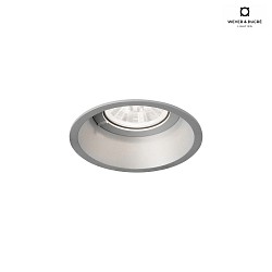 recessed spotlight DEEP 1.0 1 flame, rigid, with wire springs IP20, white aluminum dimmable