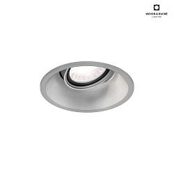 LED Einbaustrahler DEEP ADJUST 1.0, IP20, 350/500mA, 7/10W 3000K, CRi >90, mit Standard-Federn, silber