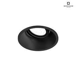 ceiling recessed luminaire DEEP ADJUST 1.0 - LED with leaf springs, cardanic swivelling IP20, black matt dimmable