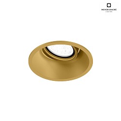 ceiling recessed luminaire DEEP ADJUST 1.0 - LED with leaf springs, cardanic swivelling IP20, gold dimmable