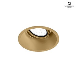 ceiling recessed luminaire DEEP ADJUST 1.0 - LED with leaf springs, cardanic swivelling IP20, champagner dimmable