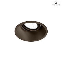 ceiling recessed luminaire DEEP ADJUST 1.0 - LED with leaf springs, cardanic swivelling IP20, bronze dimmable