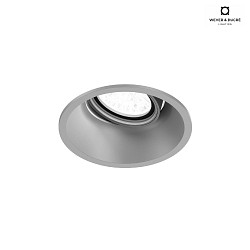 ceiling recessed luminaire DEEP ADJUST 1.0 - LED with leaf springs, cardanic swivelling IP20, white aluminum dimmable
