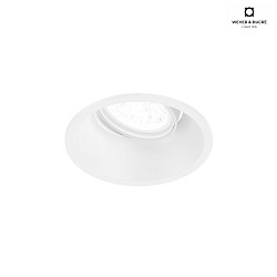 ceiling recessed luminaire DEEP ADJUST 1.0 - LED with leaf springs, cardanic swivelling IP20, mat, traffic white dimmable
