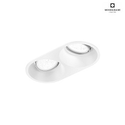 ceiling recessed luminaire DEEP ADJUST 2.0 - LED 2 flames, cardanic swivelling, with wire springs IP20, mat