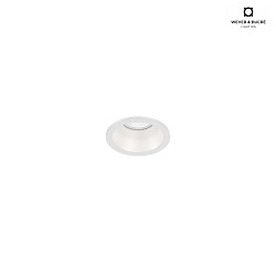 ceiling recessed luminaire DEEP POINT 1.0 small, rigid, current constant IP20, mat, traffic white dimmable