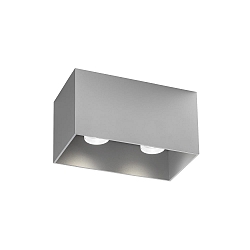LED Deckenleuchte BOX CEILING SURFACE 2.0, IP20, 2-flammig, 16W 2700K, CRi >90, dim2warm, alu gebrstet