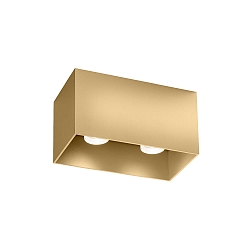 LED Deckenleuchte BOX CEILING SURFACE 2.0, IP20, 2-flammig, 16W 3000K, CRi >90, dim2warm, gold