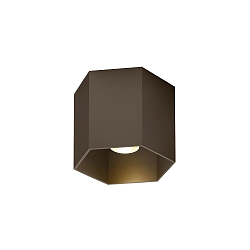 Luminaire de plafond HEXO CEILING SURF 1.0 contrlable par DALI IP20, bronze gradable