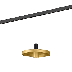 LED Schienen-Pendelleuchte ODREY ON STREX 1.2, 48V, 9,3W, IP20, 3000K, 445lm, schwarz/gold