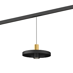 LED Schienen-Pendelleuchte ODREY ON STREX 1.2, 48V, 9,3W, IP20, 3000K, 430lm, gold/schwarz