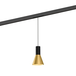 LED Schienen-Pendelleuchte ODREY ON STREX 1.3, 48V, 9,3W, IP20, 3000K, 445lm, schwarz/gold