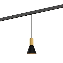 LED Schienen-Pendelleuchte ODREY ON STREX 1.3, 48V, 9,3W, IP20, 2700K, 410lm, gold/schwarz