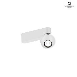 ceiling luminaire LECA 1.0 1 flame, cardanic swivelling IP20, white matt dimmable