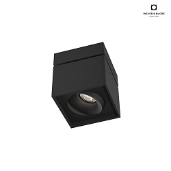LED Ceiling luminaire SIRRO 1.0, 10W 3000K, CRi >90, dimmable, rotatable and swivelling, black