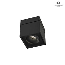 Luminaire de plafond SIRRO 1.0  1 flamme, angulaire, pivotant, rotatif, Dim-To-Warm IP20, noir gradable