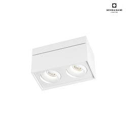 LED Deckenleuchte SIRRO 2.0, 2x 10W 2700K, CRi >95, dimmbar, dreh- und schwenkbar, wei