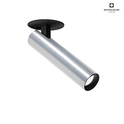 ceiling luminaire MATCH 1.0 with leaf springs, cardanic swivelling, semi flush IP20, aluminium dimmable