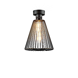 Luminaire de plafond WIRO 1.0 CONE CEILING SURF E27 IP20, noir 